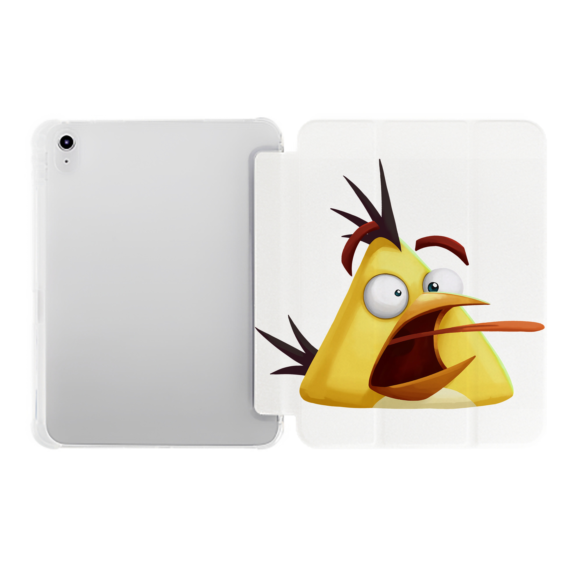 （画像用） Angry Birds アングリーバード IPad ケース ペン収納付き 三つ折りスタンド PUレザー×シリコン 対応機種9.5/10.5/10.9インチ